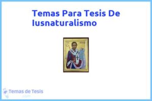 Tesis de Iusnaturalismo: Ejemplos y temas TFG TFM
