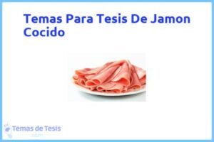 Tesis de Jamon Cocido: Ejemplos y temas TFG TFM
