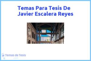 Tesis de Javier Escalera Reyes: Ejemplos y temas TFG TFM