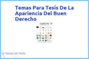Tesis de La Apariencia Del Buen Derecho: Ejemplos y temas TFG TFM