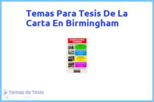 Tesis de La Carta En Birmingham: Ejemplos y temas TFG TFM
