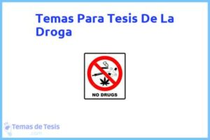 Tesis de La Droga: Ejemplos y temas TFG TFM