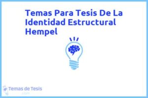 Tesis de La Identidad Estructural Hempel: Ejemplos y temas TFG TFM