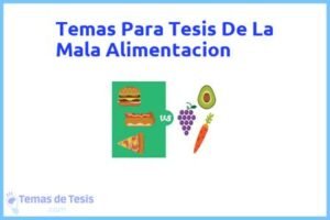 Tesis de La Mala Alimentacion: Ejemplos y temas TFG TFM