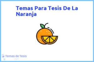 Tesis de La Naranja: Ejemplos y temas TFG TFM