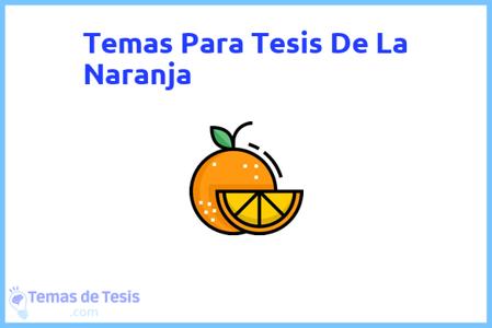 temas de tesis de La Naranja, ejemplos para tesis en La Naranja, ideas para tesis en La Naranja, modelos de trabajo final de grado TFG y trabajo final de master TFM para guiarse