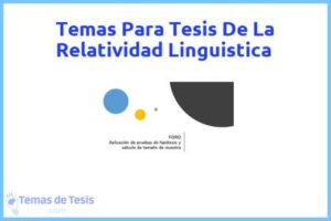 Tesis de La Relatividad Linguistica: Ejemplos y temas TFG TFM