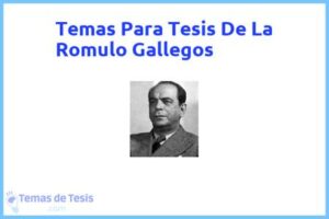 Tesis de La Romulo Gallegos: Ejemplos y temas TFG TFM