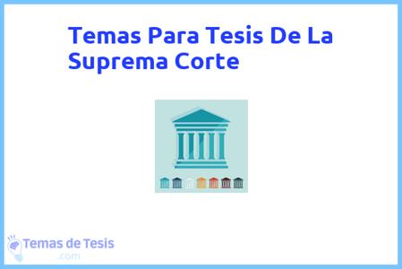 Tesis de La Suprema Corte: Ejemplos y temas TFG TFM