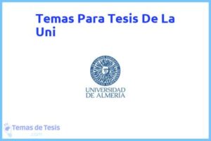 Tesis de La Uni: Ejemplos y temas TFG TFM