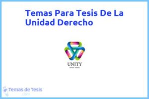 Tesis de La Unidad Derecho: Ejemplos y temas TFG TFM