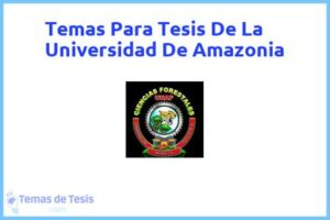 Tesis de La Universidad De Amazonia: Ejemplos y temas TFG TFM