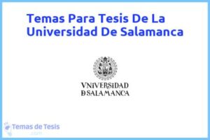 Tesis de La Universidad De Salamanca: Ejemplos y temas TFG TFM