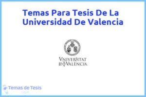 Tesis de La Universidad De Valencia: Ejemplos y temas TFG TFM