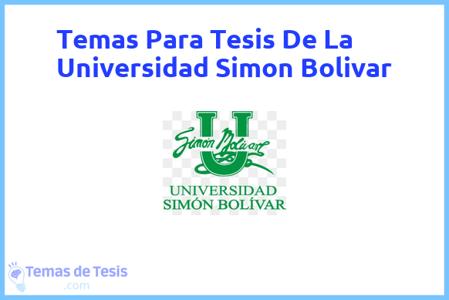 Tesis de La Universidad Simon Bolivar: Ejemplos y temas TFG TFM