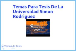 Tesis de La Universidad Simon Rodriguez: Ejemplos y temas TFG TFM