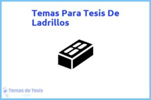 Tesis de Ladrillos: Ejemplos y temas TFG TFM