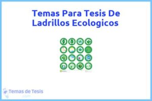 Tesis de Ladrillos Ecologicos: Ejemplos y temas TFG TFM