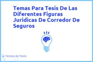 Tesis de Las Diferentes Figuras Juridicas De Corredor De Seguros: Ejemplos y temas TFG TFM