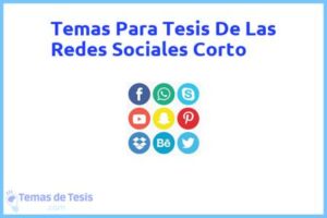 Tesis de Las Redes Sociales Corto: Ejemplos y temas TFG TFM