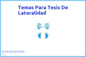 Tesis de Lateralidad: Ejemplos y temas TFG TFM