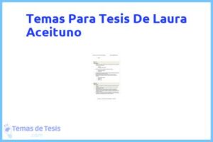 Tesis de Laura Aceituno: Ejemplos y temas TFG TFM