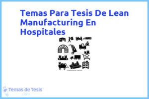 Tesis de Lean Manufacturing En Hospitales: Ejemplos y temas TFG TFM