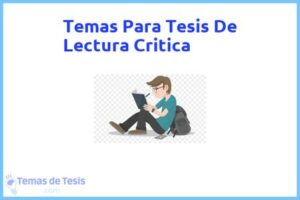 Tesis de Lectura Critica: Ejemplos y temas TFG TFM