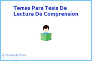 Tesis de Lectura De Comprension: Ejemplos y temas TFG TFM