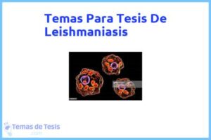 Tesis de Leishmaniasis: Ejemplos y temas TFG TFM