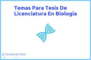 Tesis de Licenciatura En Biologia: Ejemplos y temas TFG TFM