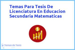 Tesis de Licenciatura En Educacion Secundaria Matematicas: Ejemplos y temas TFG TFM