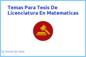 Tesis de Licenciatura En Matematicas: Ejemplos y temas TFG TFM