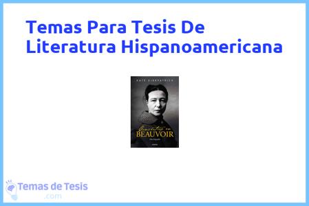 Tesis de Literatura Hispanoamericana: Ejemplos y temas TFG TFM