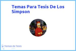 Tesis de Los Simpson: Ejemplos y temas TFG TFM