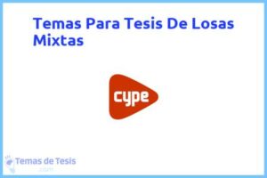 Tesis de Losas Mixtas: Ejemplos y temas TFG TFM