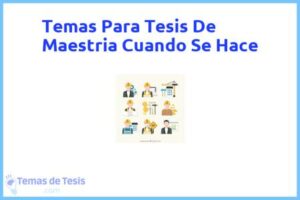 Tesis de Maestria Cuando Se Hace: Ejemplos y temas TFG TFM