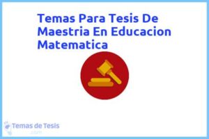 Tesis de Maestria En Educacion Matematica: Ejemplos y temas TFG TFM