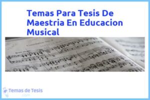 Tesis de Maestria En Educacion Musical: Ejemplos y temas TFG TFM