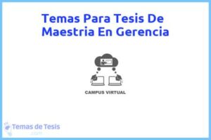 Tesis de Maestria En Gerencia: Ejemplos y temas TFG TFM