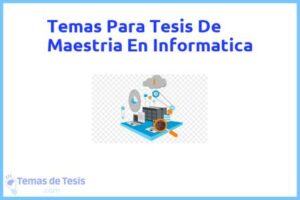Tesis de Maestria En Informatica: Ejemplos y temas TFG TFM