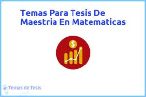 Tesis de Maestria En Matematicas: Ejemplos y temas TFG TFM