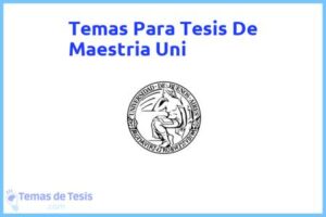 Tesis de Maestria Uni: Ejemplos y temas TFG TFM
