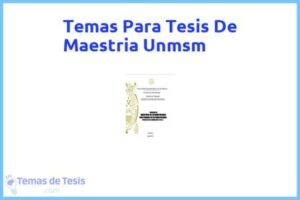 Tesis de Maestria Unmsm: Ejemplos y temas TFG TFM