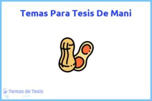 Tesis de Mani: Ejemplos y temas TFG TFM