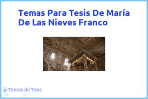 Tesis de María De Las Nieves Franco: Ejemplos y temas TFG TFM