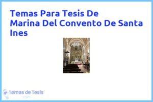 Tesis de Marina Del Convento De Santa Ines: Ejemplos y temas TFG TFM