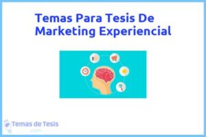 Tesis de Marketing Experiencial: Ejemplos y temas TFG TFM