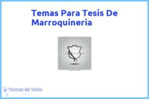 Tesis de Marroquineria: Ejemplos y temas TFG TFM