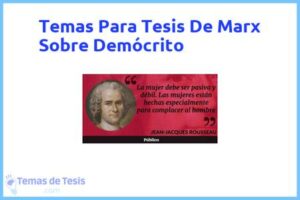 Tesis de Marx Sobre Demócrito: Ejemplos y temas TFG TFM